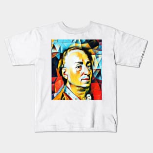 Denis Diderot Abstract Portrait | Denis Diderot Artwork 2 Kids T-Shirt